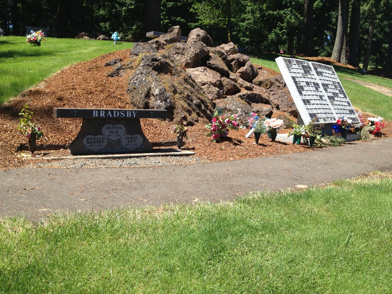Fir Grove Cemetery Cascade Addition Memorial Bench & Book of Remembrance